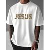 Christian Style  Cross Men's Short-Sleeve T-Shirt, Faith-Themed Loose Fit Top, Soft Breathable Summer Tee