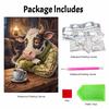 Coffee Cow Pearl Painting Kit with Frame Sparkling Bead Canvas Creative Leisure Craft for Relaxing Wall Decor Gift DIY Art Hobby Project