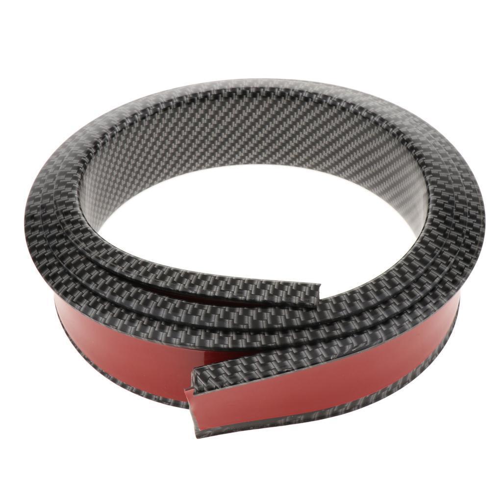 Car Fender Arch Wheel Eyebrow Strip Protector Trim Black Carbon Fiber 3 8cm