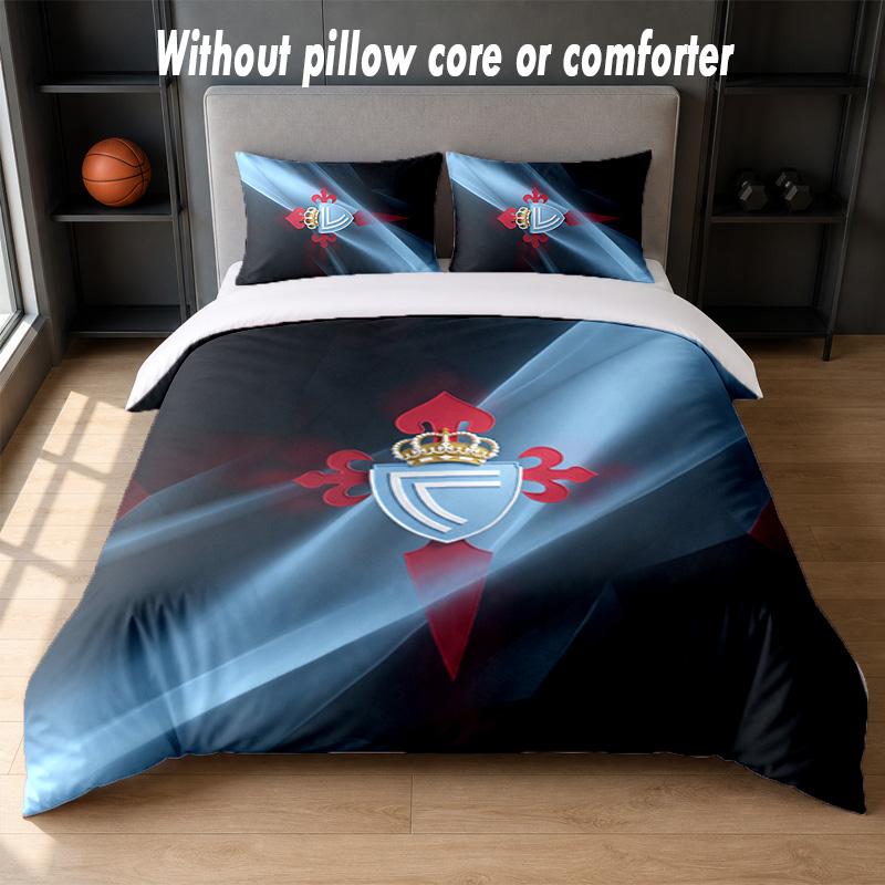 Celta Vigo FC Design Bed Bedding Set 1 Duvet Cover + 2 Pillowcases Soft Breathable Household Bed Linens