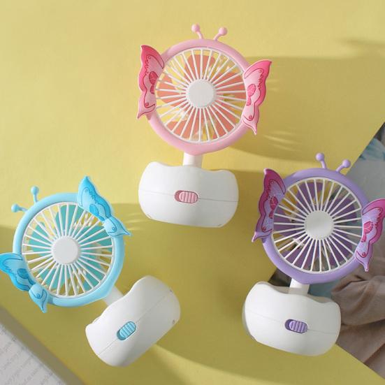 Ventilatore Mini Portatile con Motore Potente Flusso d'Aria Forte Basso Rumore Portatile USB Ricaricabile Silenzioso da Tavolo Ventilatore di Raffreddamento