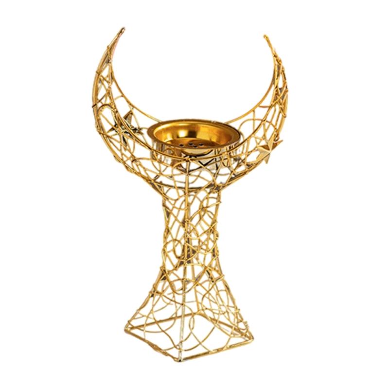 Middle East Styles Metal Moon Tower Incenses Holder for Aromatherapies Diffuser Stove and Muslims Festival Decoration