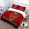 Arsenal Campioni Set Biancheria da Letto Biancheria Copripiumino Set Copripiumino Federe Decorazioni per la Casa (1 * Copripiumino 2 * Federe, senza piumino)
