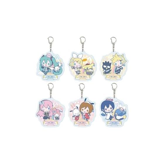 Piapro Characters x Sanrio Characters 02 [Collaboration Illustration] Hologram Acrylic Keyholder Complete Set - Box of 6