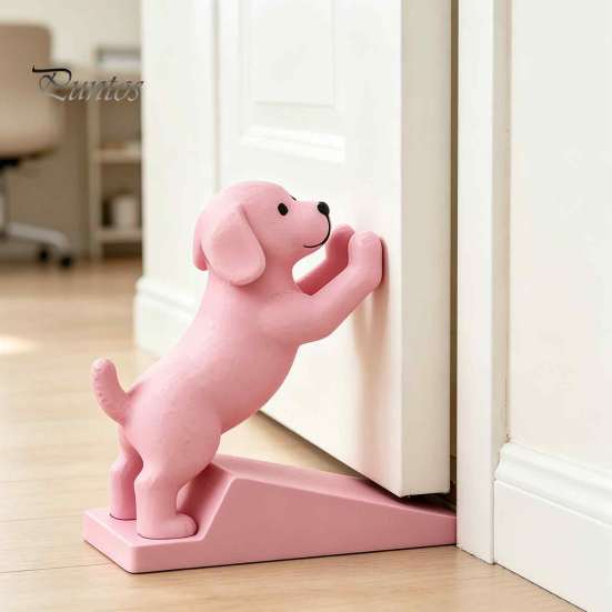 Heavy Duty Door Stop Cute Dog Stopper, 3D Printed Wedge Stopper for Bottom of Door, Non-Slip Holder, Decorative Bedroom Room Accessory