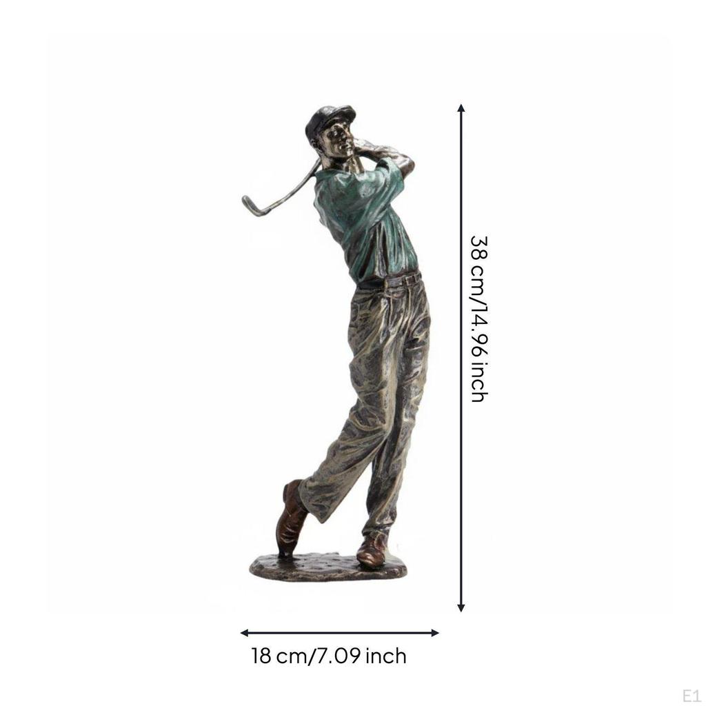 Resin Golf Decor Statue Gift Idea Player Figurine Easy to Clean Golfer for Golfers,