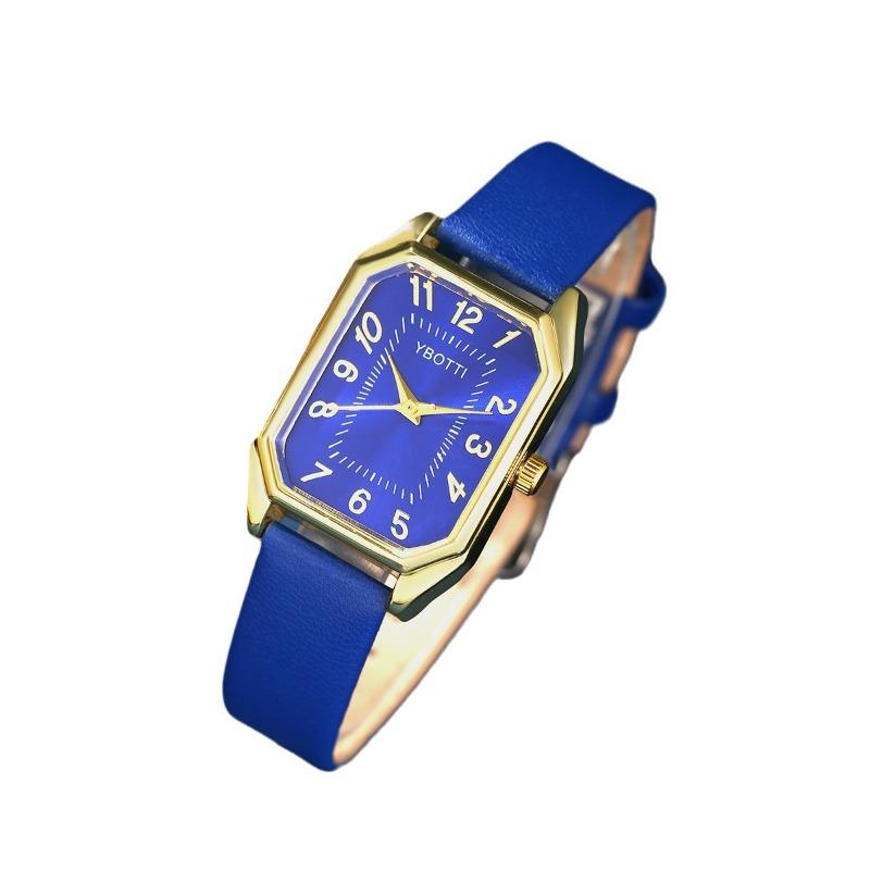 Luxury New Leisure Leather Strap Women Watches Business Square Quartz Watches Korean Rhinestone Jewelry Set Montre Femme Elegant