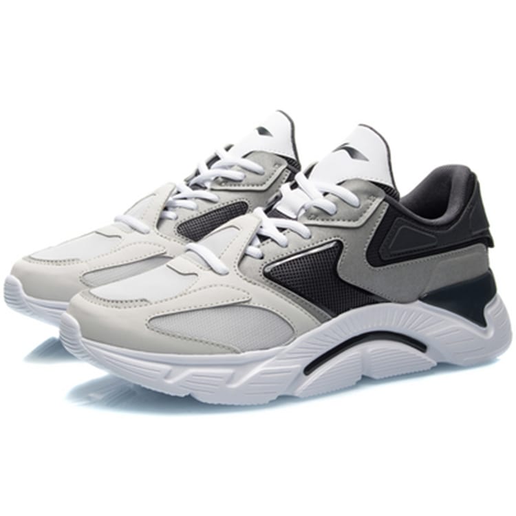 Li Ning Versatile Cushioning Slip Resistant Abrasion Resistant Low top Running Shoes Men's Antarctic Gray ARHQ093-4