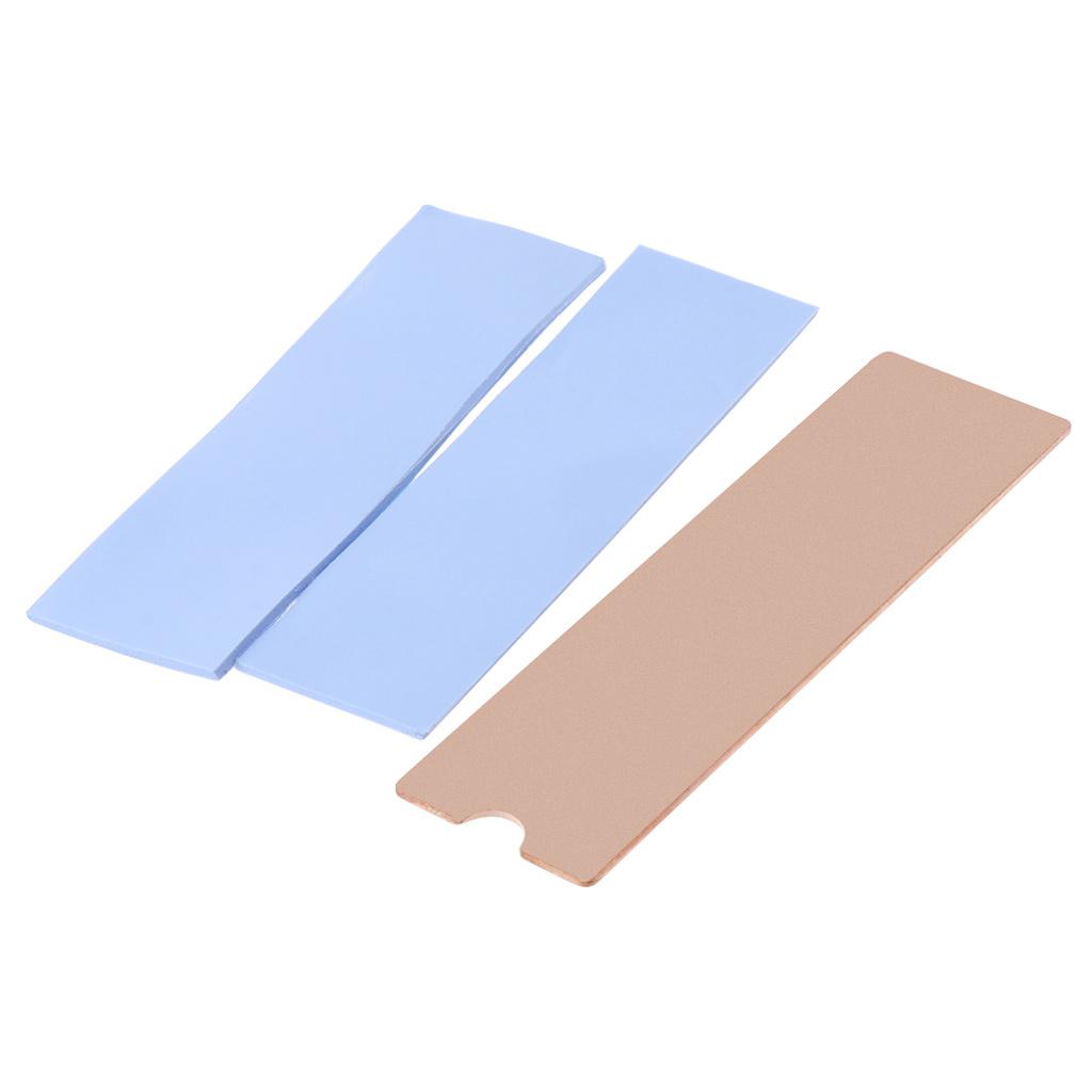 Slim for M.2 SSD Heatsink Cooler 2280 Solid State Hard Drive Radiator M2 PCI-E NVME Copper Cooling Thermal Pad 76x24x1mm