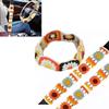 3PCS Cute Crochet Steering Wheel Covers Boho For Women Sunflower Seat Belt Pads Car Steering Wheel Covers