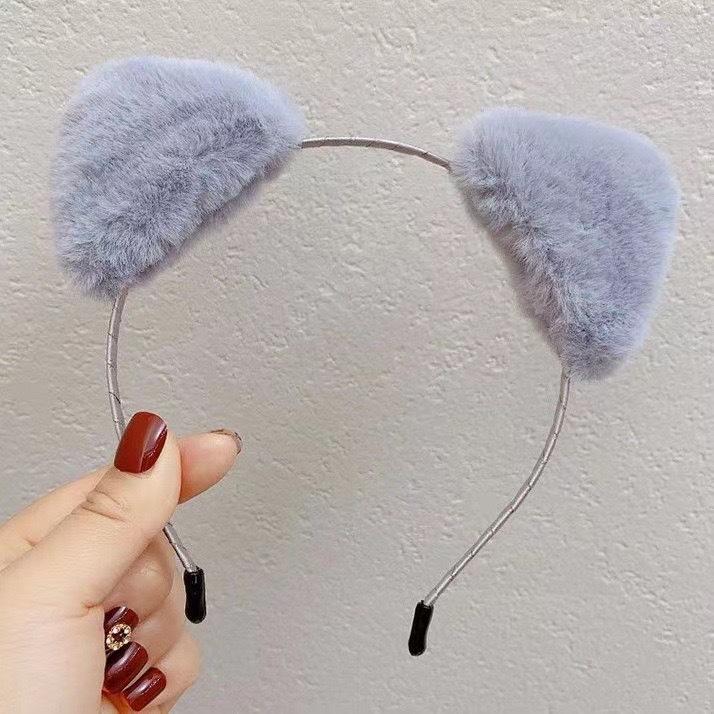 Glitzerndes süßes Katzenohren-Stirnband, Kitty-Stirnband, Damen, Mädchen, Kinder, glitzerndes Haar, Metallreifen, glänzende Haarbänder, Haar-Accessoires
