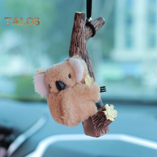 Ornamento da Appendere per Auto Koala Tartaruga Panda Abbraccia Ceppo Ciondolo Decorazione Specchietto Retrovisore Bocchetta Aria Carino Accessori Interni Auto