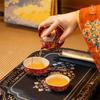 Edenus Tang Dynasty Lacquer Red Ceramic Travel Tea Set