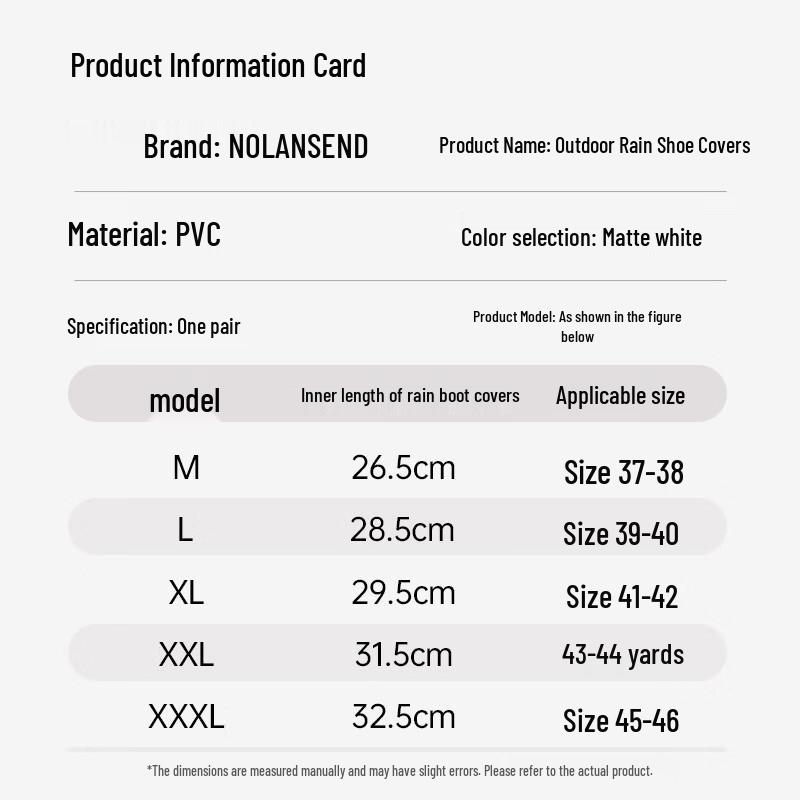 Nuolansendi Unisex Portable Transparent Reusable Rain Shoe Covers