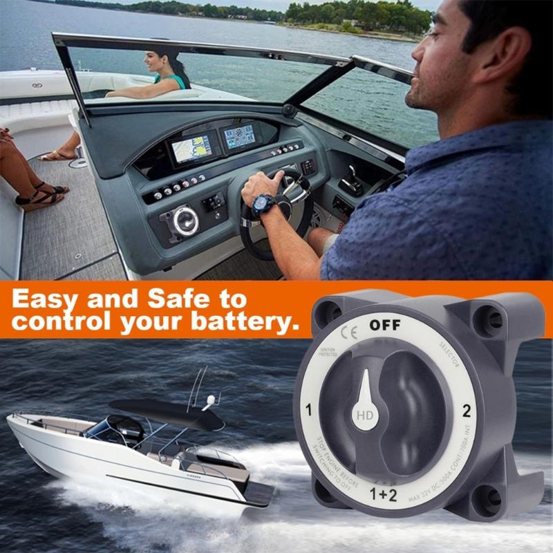 4 Position Battery Switches Marine Battery Control Solution Waterproof Battery Disconnect Switches 4 Position Control