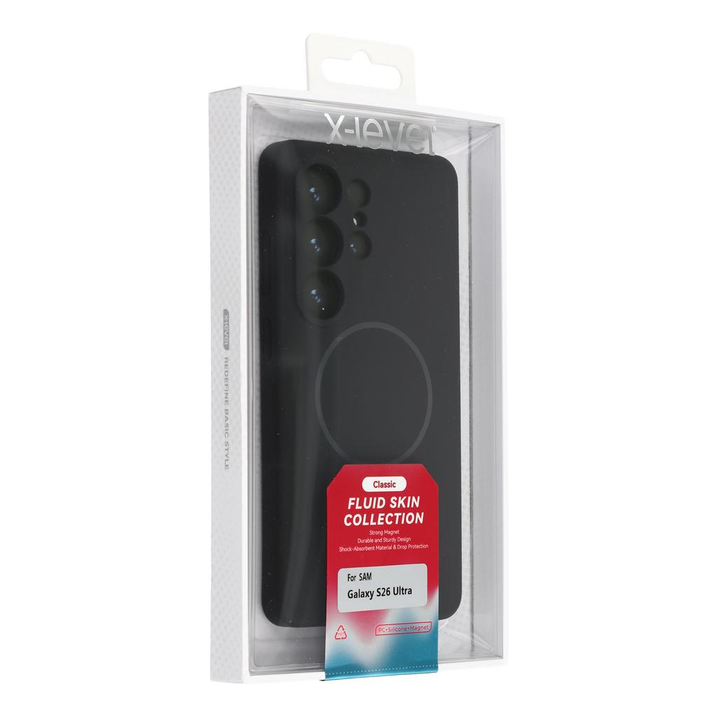 X-LEVEL Pro Samsung Galaxy S26 Ultra Magnetický kryt Tekutý silikonový zadní kryt telefonu Skin Touch