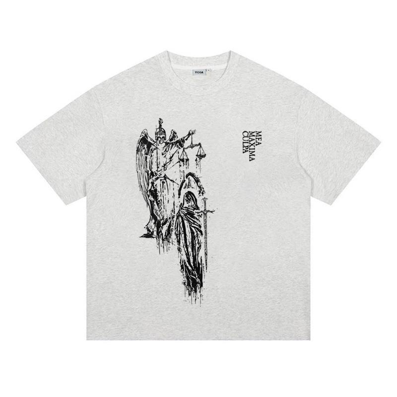 Mens TShirt Atrium Black Graphic 100 Cotton Printed Oversized Vintage Short Sleeve Tees Tops Y2k Streetwear Korean Clothes