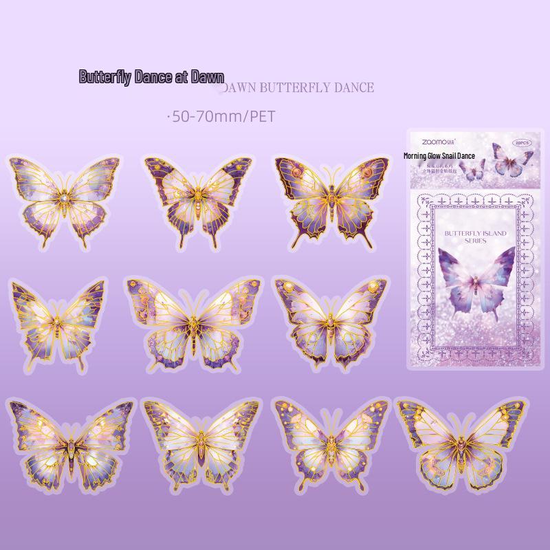 Zaomo Holographic Butterfly Islands Sticker Pack for DIY Journals