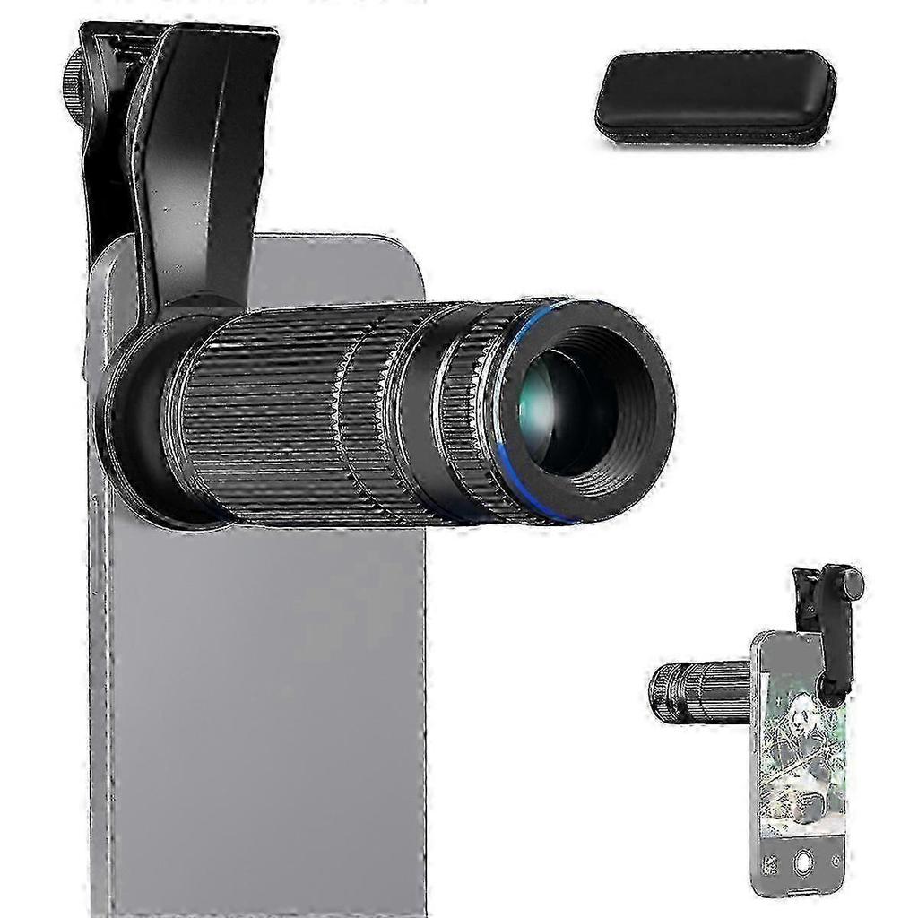 7x Telephoto Lens with Universal Clip for 17mm Thread Phone Cases Cages and Backplates