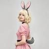 Animal Ear Long Rabbit Ears Headband Cute Decorative Headband Plush Bunny Ear Hair Hoop  Daily Wear