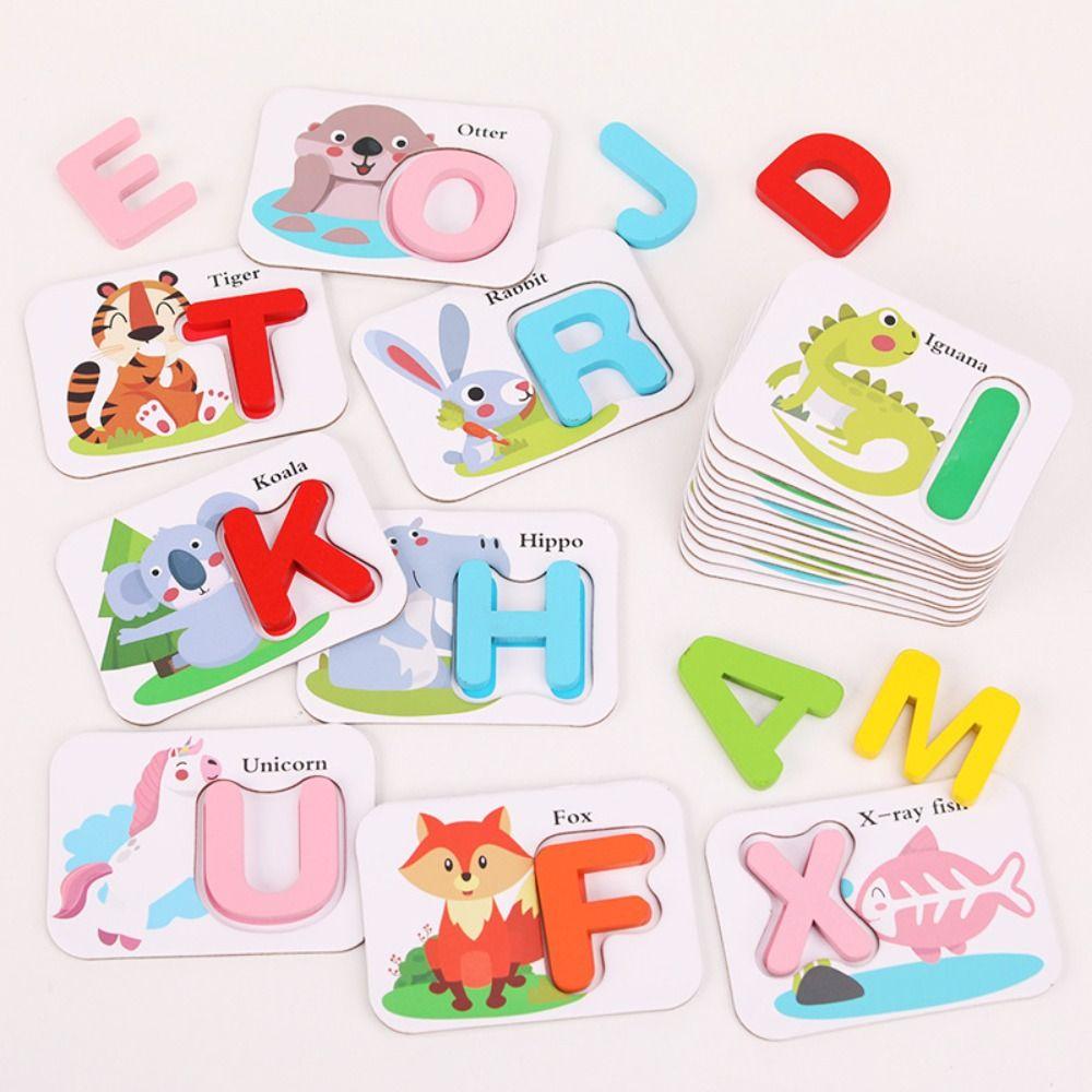 Educational Letter Puzzle Toys English Exercise Cognitive Memory Game  Kids Preschool