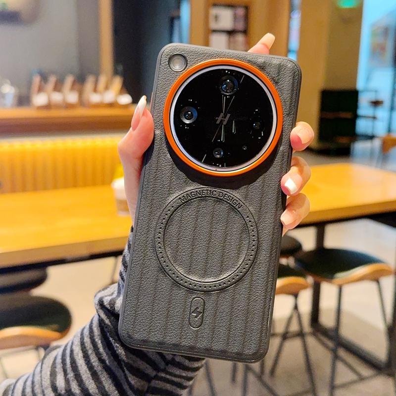 Etui do telefonu OPPO Find X8 X8 Pro X8 Ultra X8s z funkcją magnetyczną, wypukło-wklęsły tył, design ze skórzaną naklejką