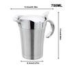 750ml Double Insulated Gravy Boat with Lid Stainless Steel Gravy Sauce Jug kitchen organizer accessories for Restaurant home