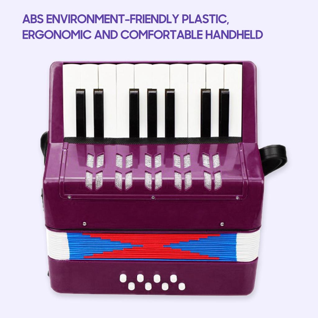 Kids Children Accordion 17 Key 8 Bass Mini Small Accordion Educational Musical Instrument for Beginner Birthday Gift
