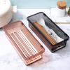Porte-baguettes ménager avec couvercle, étanche à la poussière et égouttant, cage à baguettes, boîte de rangement pour vaisselle de cuisine