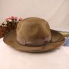 Wool Homburg Panama Hat Exotic Maillard for Women Men Photo Props Western for Men Women Unisex Wear Headwear