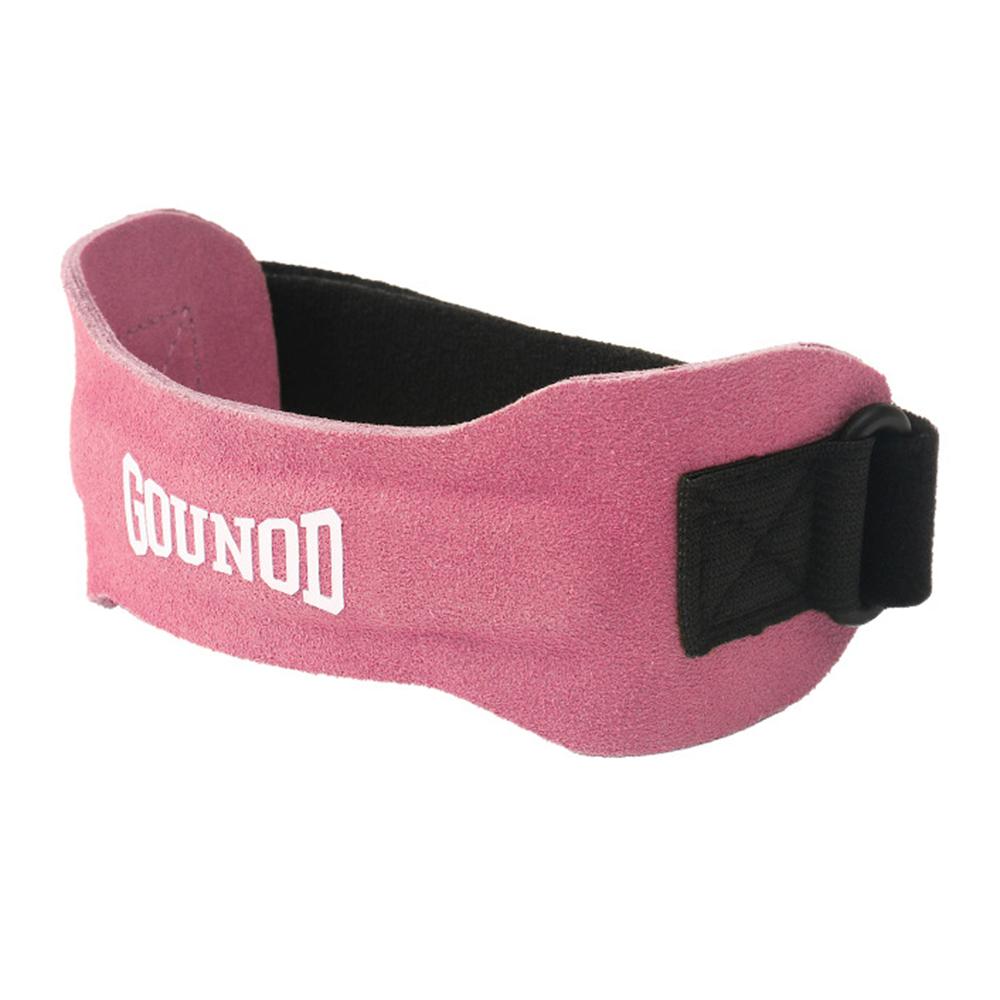 

GOUNOD H15 1Pc Sports Compression Knee Strap Double Layer Cowhide Leather Patella Support for Running/Cycling C