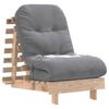 Futon Type Folding Sofa, With Mattress, 60X206X11 Cm, Pine
