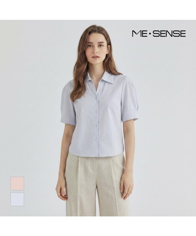 MESENSE Slit Collar Short Sleeve Blouse_Mb35Blm116Z