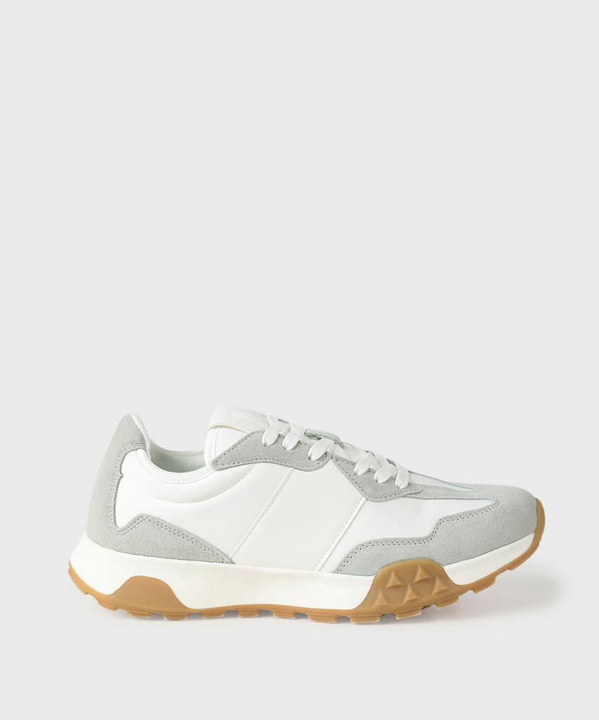 Panicale Light Grey Suede Leather Sneakers