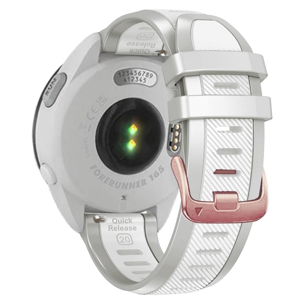 

20-мм силиконовый ремешок для Samsung Galaxy Watch6 44 мм 40 мм/Watch6 Classic 47 мм 43 мм/Watch 5 44 мм 40 мм, застежка цвета розового золота, двухцветный ремешок White+Grey