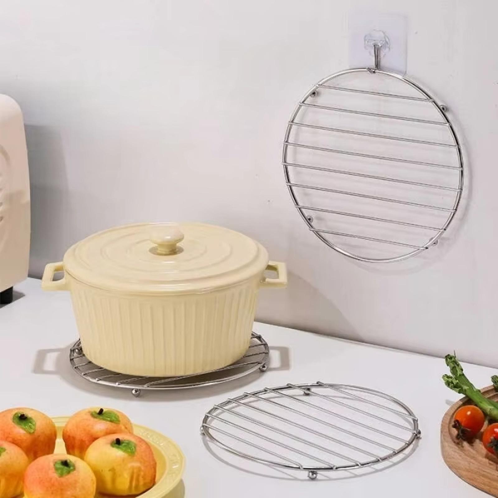 Stainless Steel Heat Resistant Mat Kitchen Counter Non- Hot Pad one size серебряный