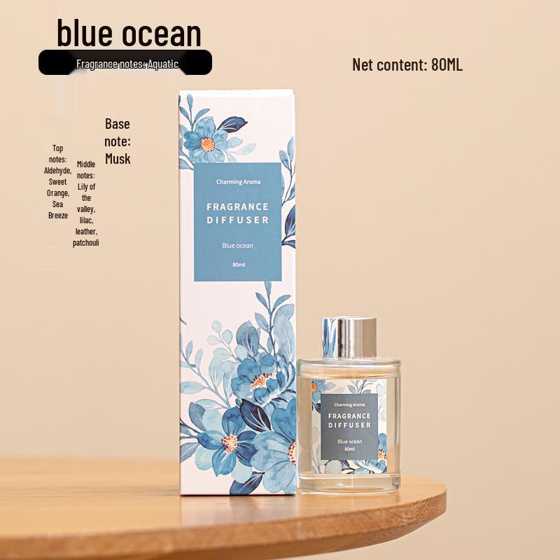 Flameless Rattan Essential Oil Air Purifier: Long-lasting Aromatherapy for Bedroom & Bathroom. 80ml