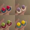 French Style Y2k Candy Color Round Circle Stud Color-blocking for Women Design Resin Geometric Vacation Style Earrings Jewelry