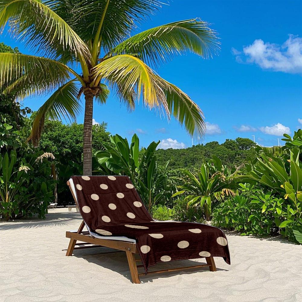 Braun mit beigen Punkten Schnell trocknendes Badetuch Mikrofaser Strandtuch - leicht Gewicht Schwimmen Camping Yoga Strand Outdoor