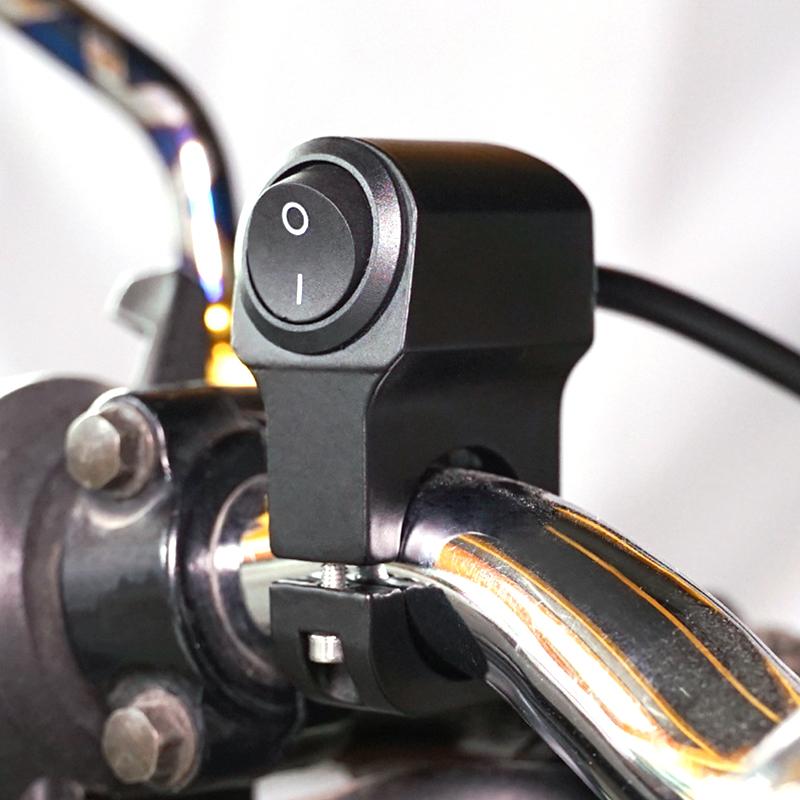 12V Motorcycle Handlebar Headlight Switch ON/OFF Switch Spotlights Signal Converter Turn Signal Toggle Switch Controller Button