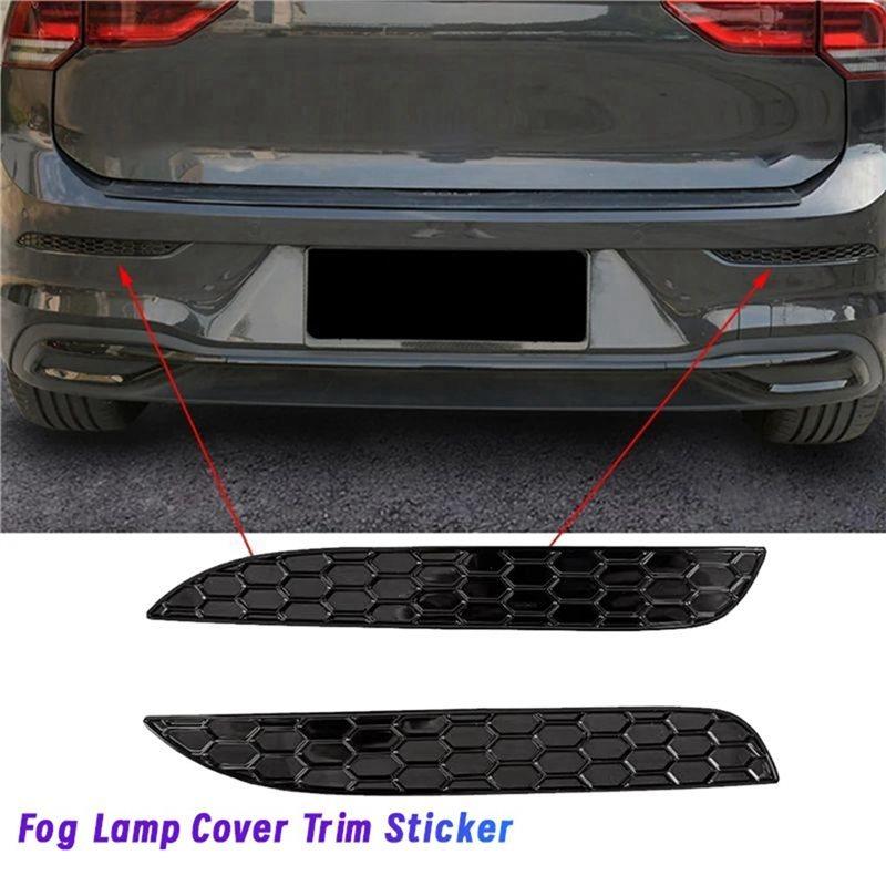 Rear Tail Lamp Fog Lamp Cover Trim Sticker 1 Pair Honeycomb Design For VW Golf 6 R20 Rear Bar Reflector Strip Deflector
