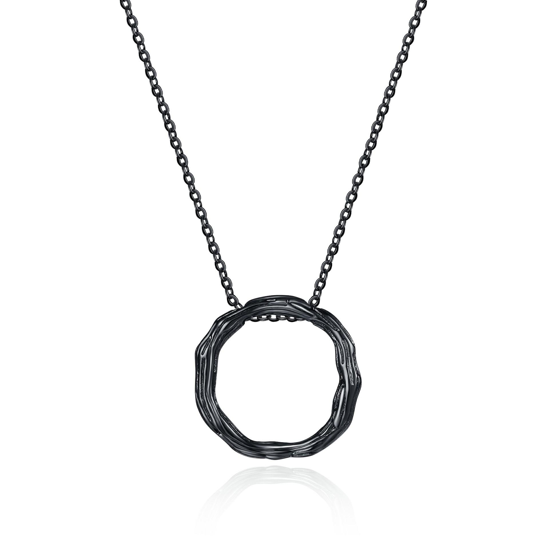 

Новое парное ожерелье с многообещающим годовым кольцом для мужчин и женщин, нишевый дизайн для мужчин и женщин, универсальная черная и золотая цепочка на ключицу