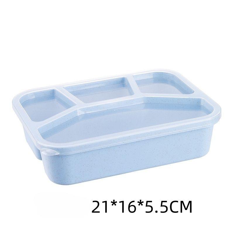 4-Compartment Bento Box, High-Quality Plastic with Transparent Lid, Dishwasher and Microwave Safe, Premium Four-Section Lunch Box