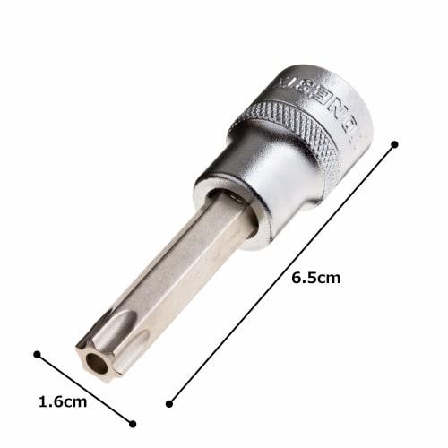 TONE Torx Socket (Tamper-Resistant), 3TX-T50H, 9.5mm (3/8") Drive, T50H
