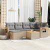 VidaXL Garden Lounge Set with Cushions 7 Pcs, Patio Sofas, Patio Furniture Set, Outdoor Furniture, Beige 3259427