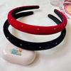 French Retro Red Headband: Non-slip, Wide Edge Hair Accessory for Women - Perfect for New Year & Christmas
