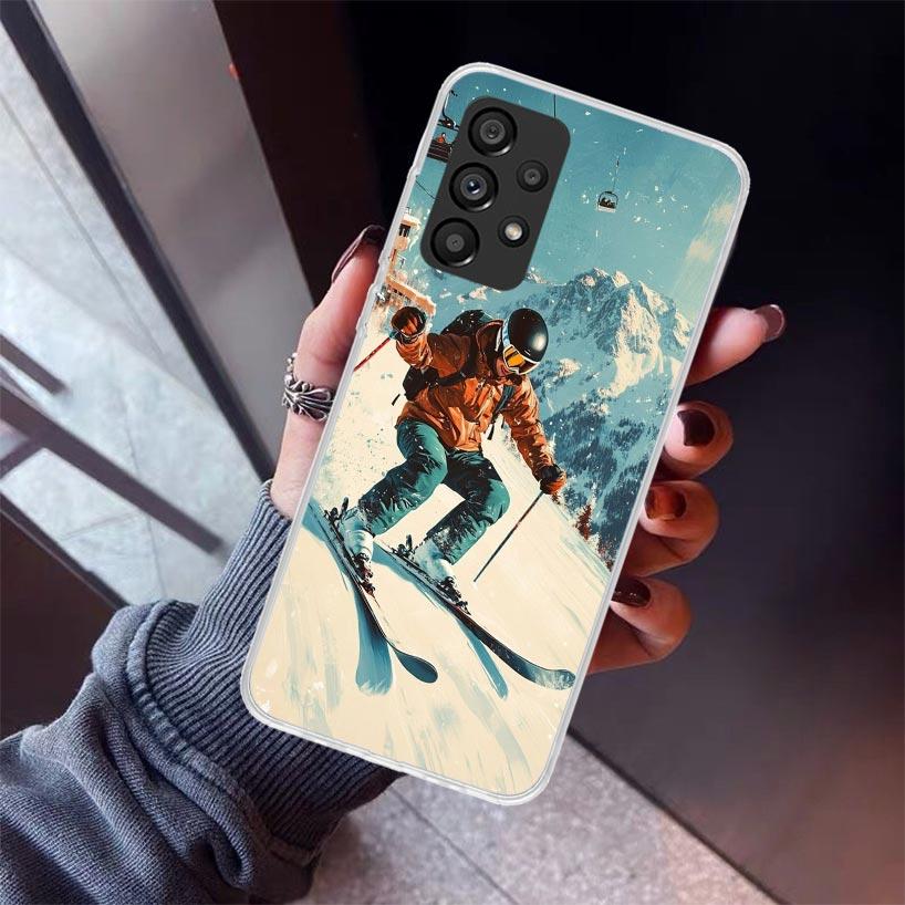 Adventure Snowboarding Extreme Phone Case For Samsung Galaxy A12 A52S A42 A32 A22 A51 A50 Note 20 Ultra 10 S10 Plus A71 A70 A31