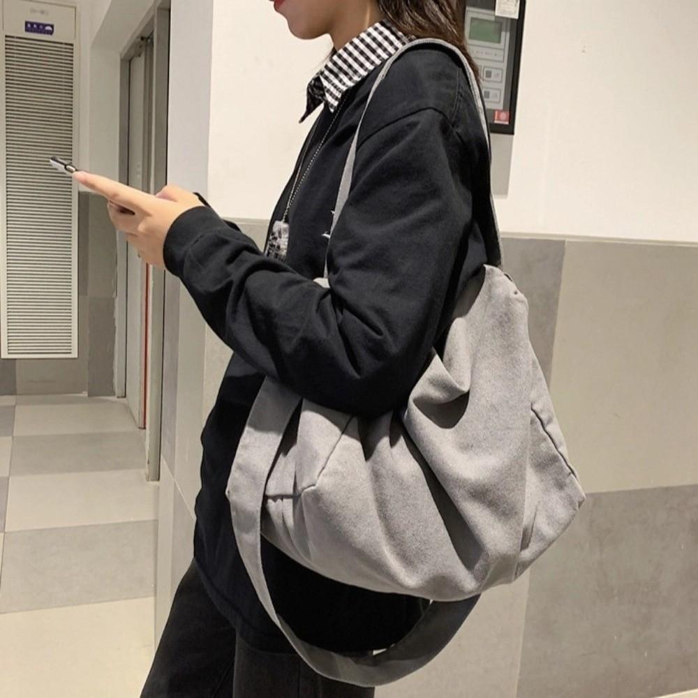 Japanese Style Student Shoulder Bag Large Capacity Messenger Bag Canvas Crossbody Bag  Cycling
