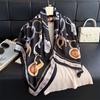 New European Court Imitation Silk High-end Square Scarf Silk Scarf Printed Shawl Scarf Sunscreen Scarf Headscarf Scarf