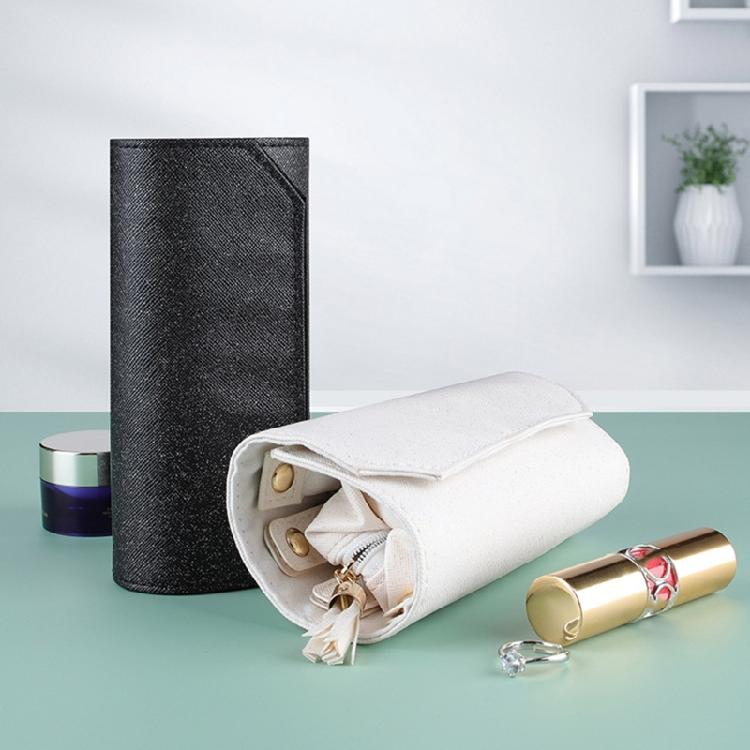 Jewelry Roll Clutch Bag Foldable PU Jewelry Storage Bag Earrings Organizer
